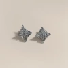 Diamond stud earrings for women, light luxury, simple and versatile, fashionable earrings, single piece Specification image